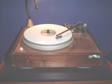 another view of walnut turntable