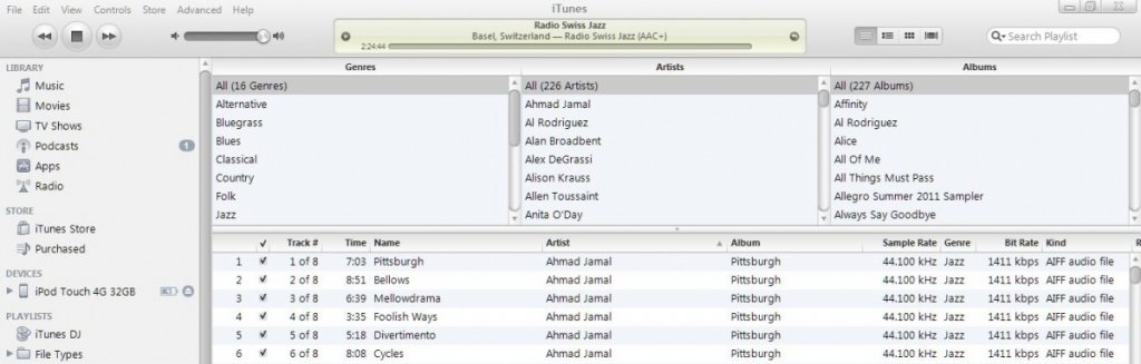 iTunes Column Browser