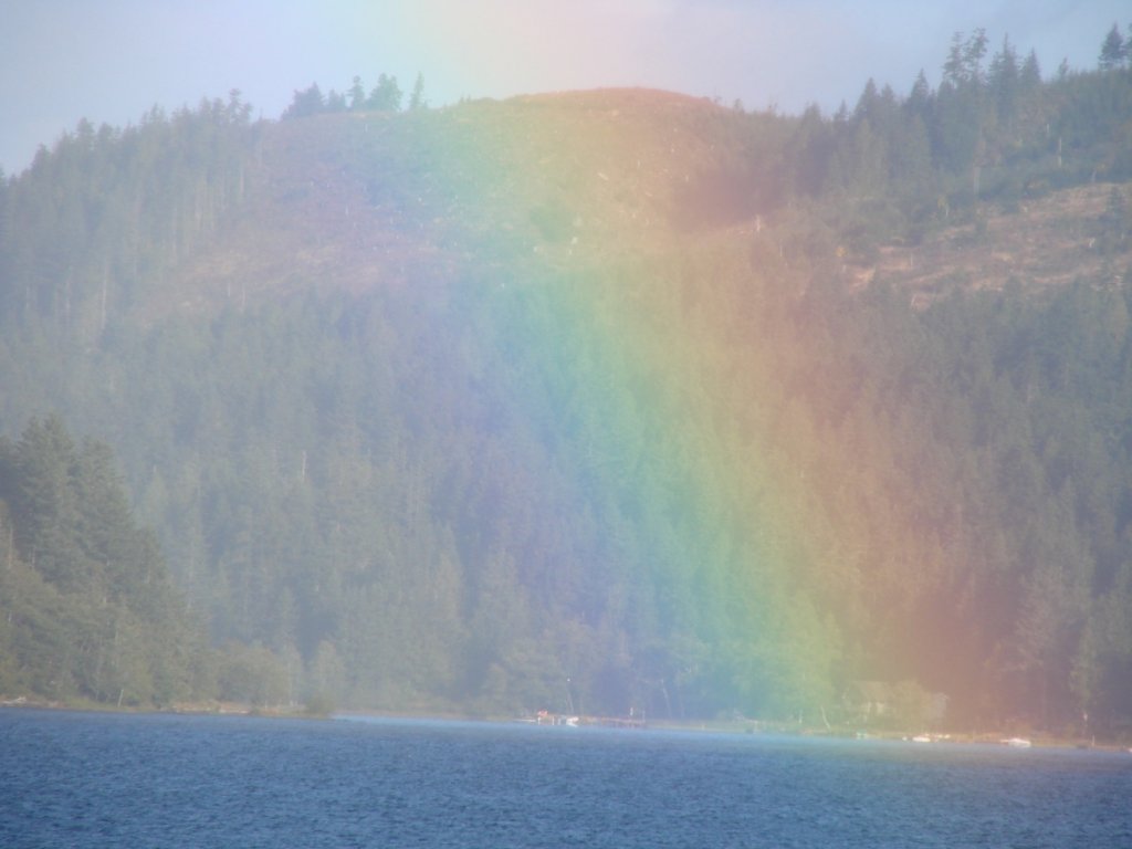 Fading Rainbow at Lake Crescent Olympic NP