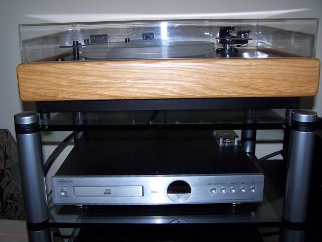 Turntable on rack...nice rack!