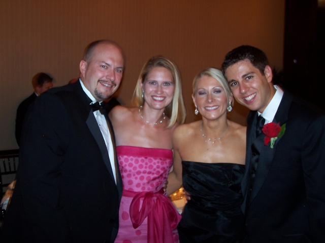 Me, my wife and our best friends looking suave in black tie.