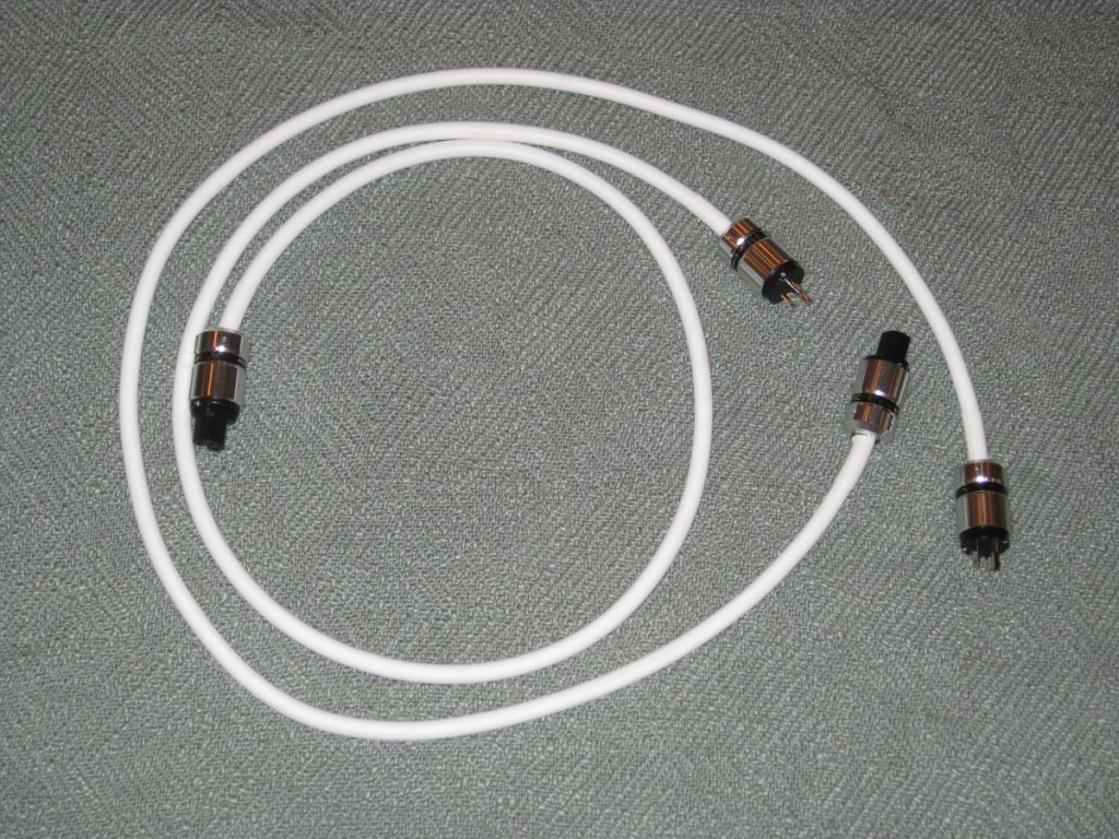 Oyaide Power Cable that was made to be as white as possible.