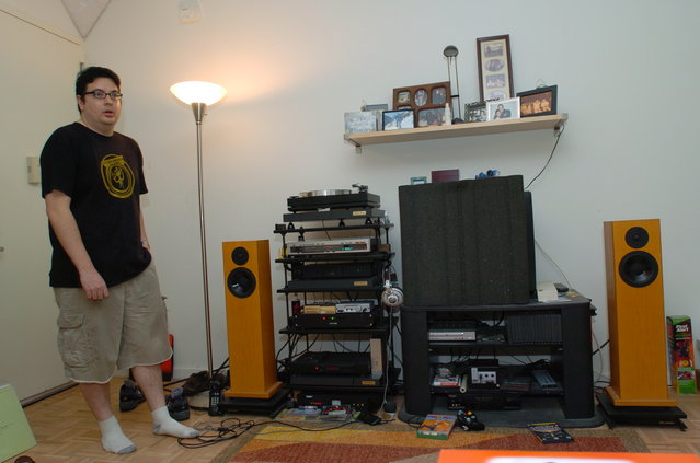 Michael and his Neat, Naim, Roksan and Rega setup