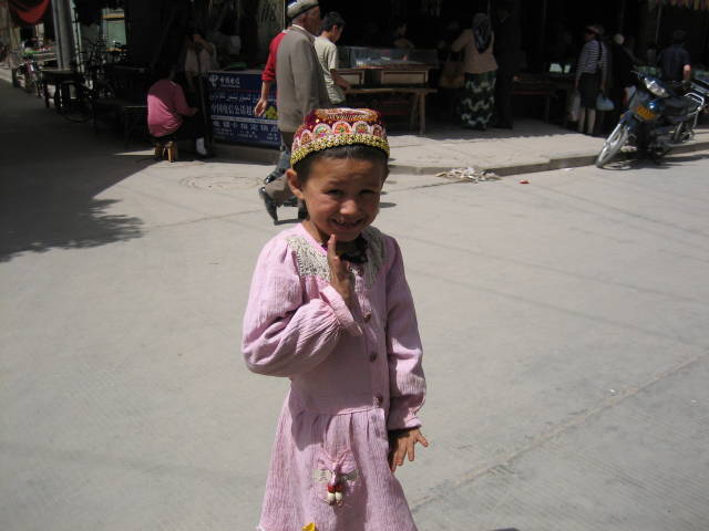 Friendly Little Girl at Kashgar
