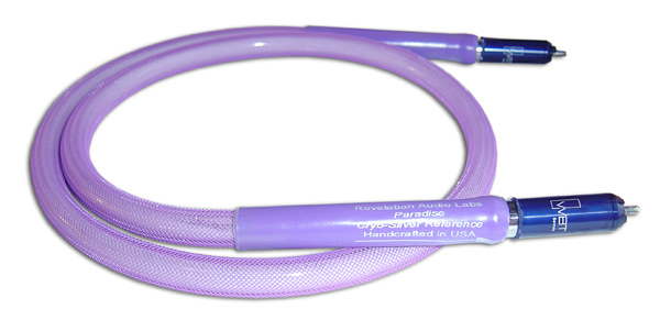 'Paradise' Cryo-Silver Reference analog interconnect cable, unbalanced (RCA) - Features WBT Nextgen Ag (Silver) Signature RCA connectors