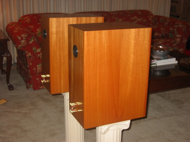 No cup for speaker binding posts. Still need to tap them in flushed.