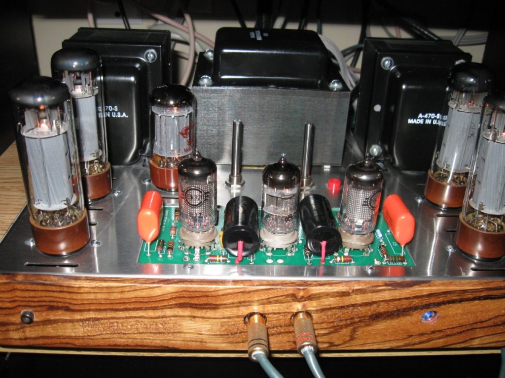 Triode Elect. ST70 with SED EL34's ,Zebrano front