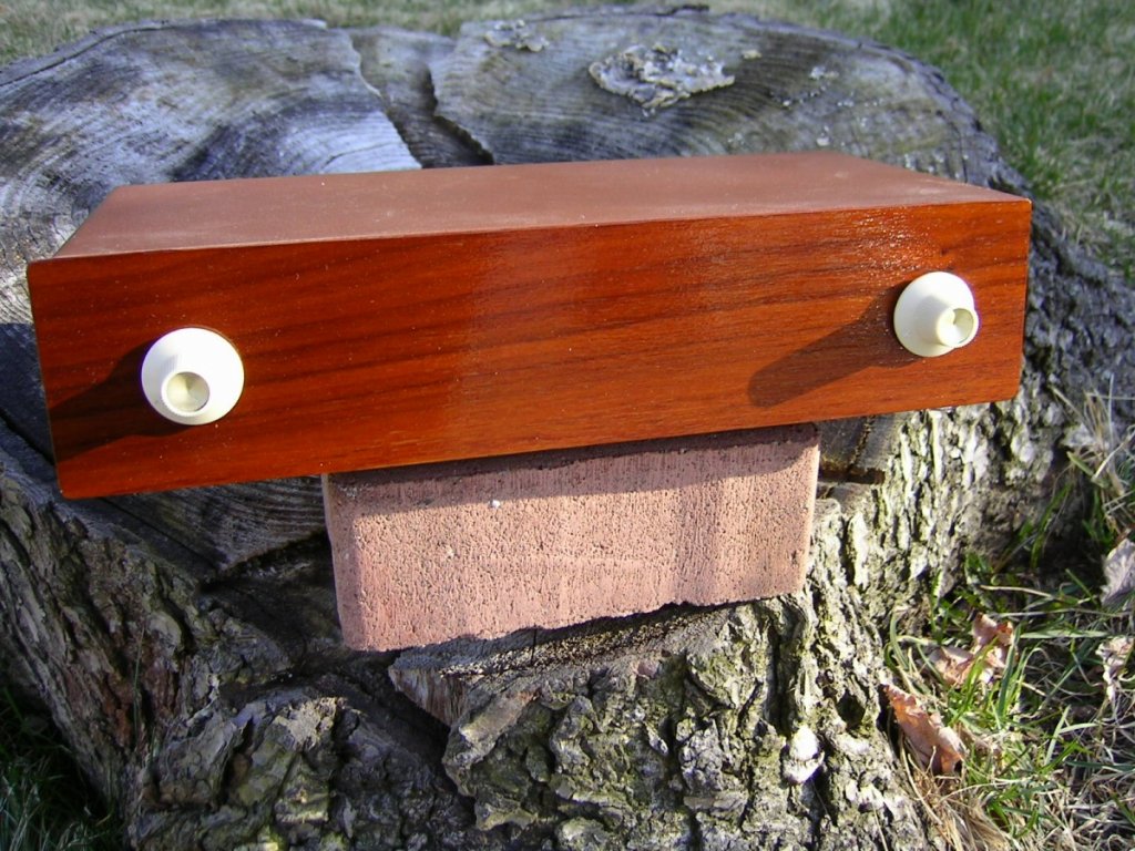The shellac finish hobby shop wood,the same place I got the Grado Longhorn U-bar,almost 30 years ago