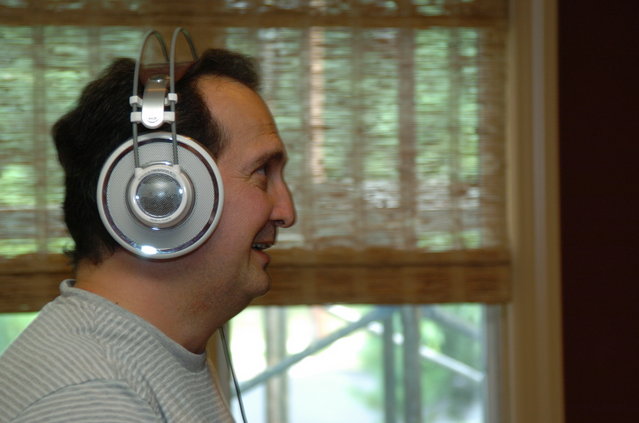 Gary checking the headphi setup