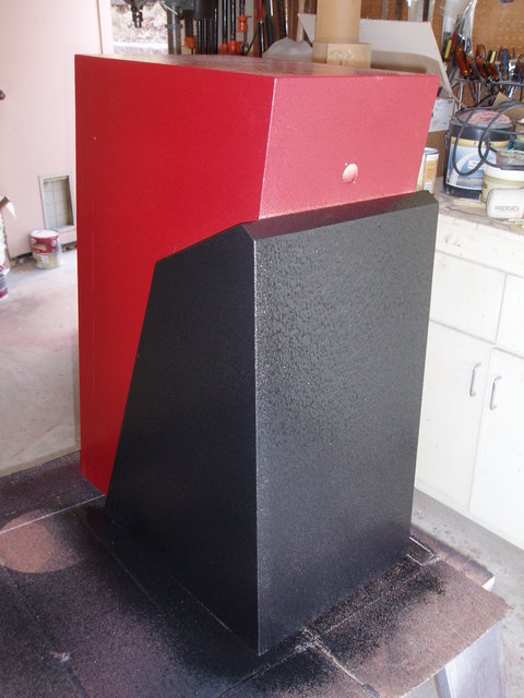 Sub Cabinet - Back of the Sub Cabinet...Hammerite Red and Black finish