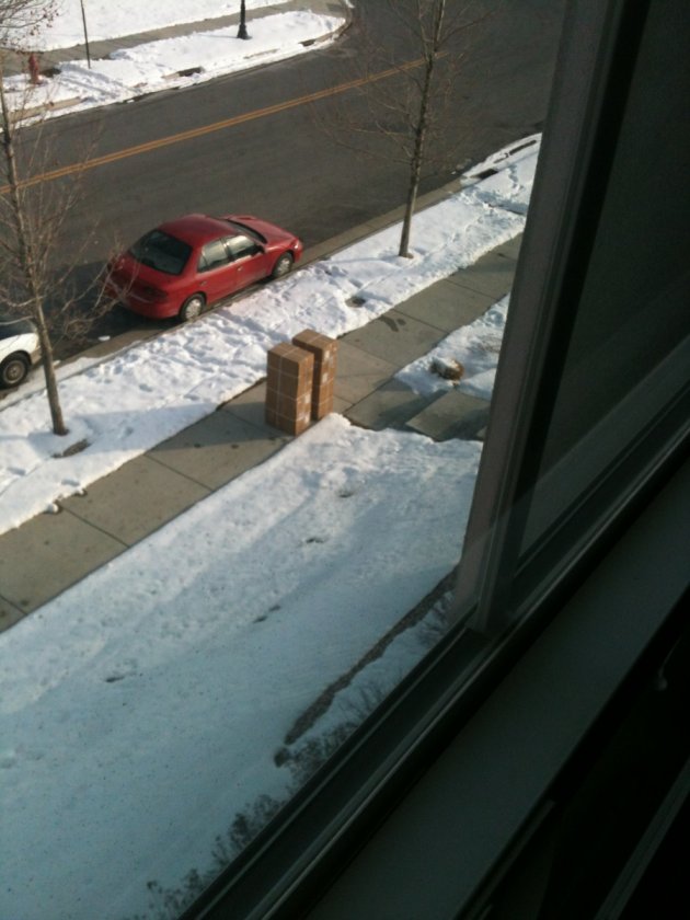 Outside the window