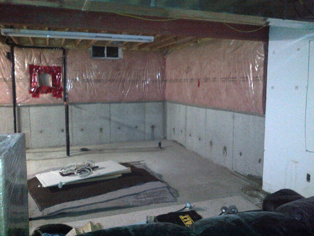 framing across the basement