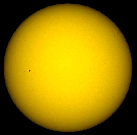 Sun with Shuttle and Space Station