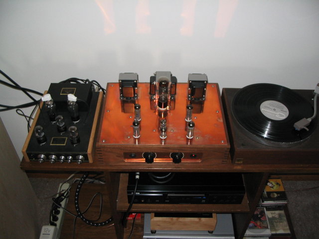 Ah, Vinyl...with Mark's vintage AR and the Seduction on the bottom...more tubes!!
