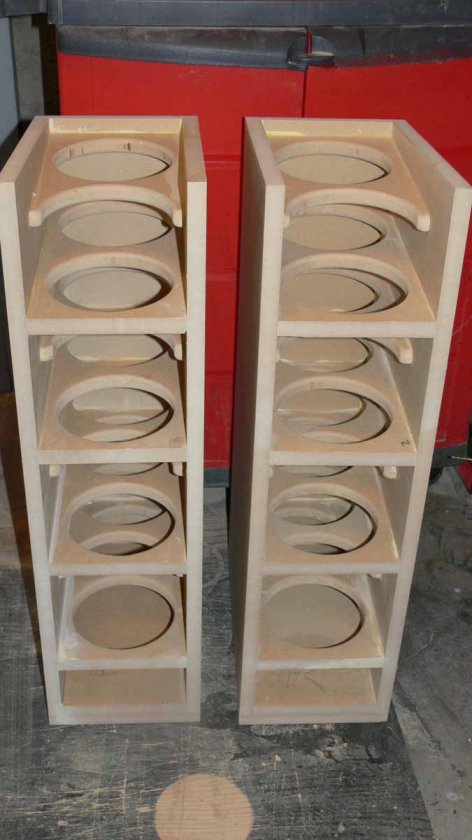 tops removed to correct cabinet height