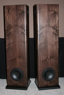 HTFR side view finished in Figured black walnut