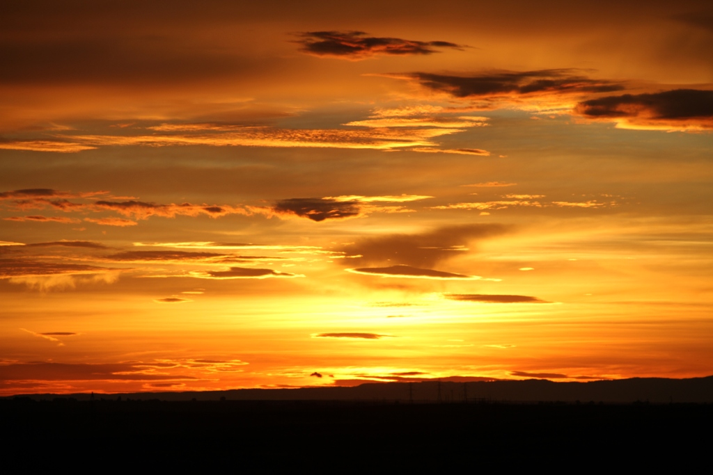 Sunset over the Columbia Basin