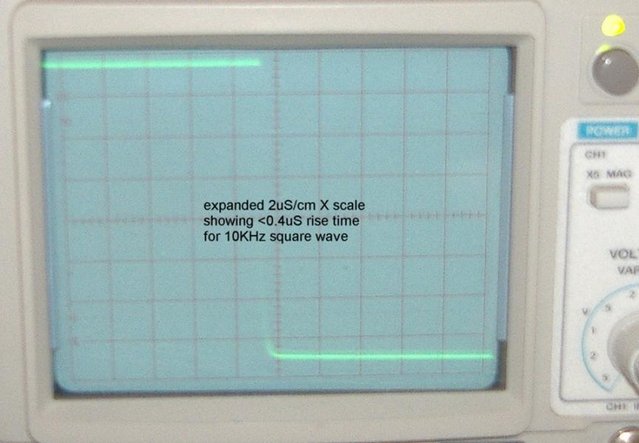 SKpre < 0.4uS rise time