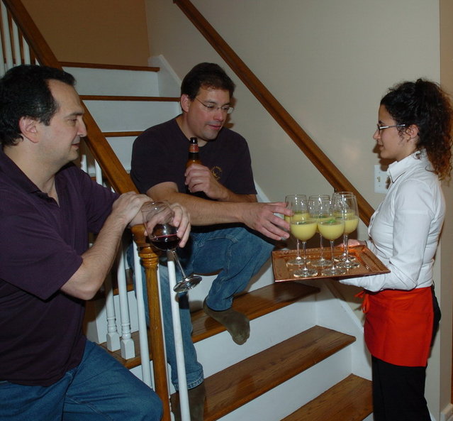Gary and Mike testing the Mohito drinks.