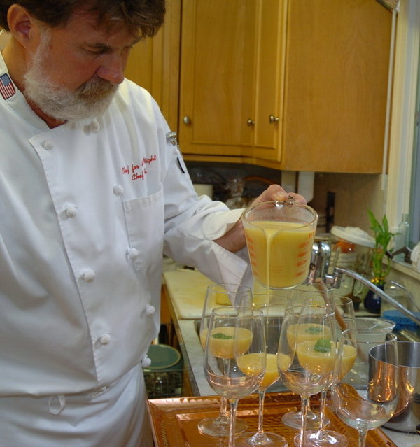 Master Chef pouring a one of a kind Mango Mohito drink