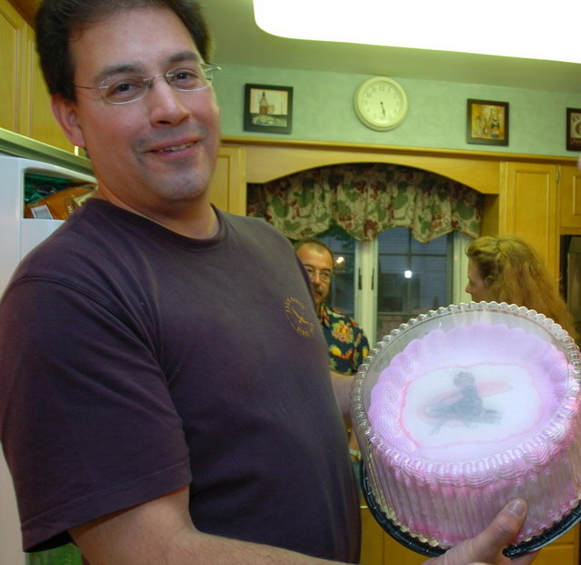 Mike with his cake