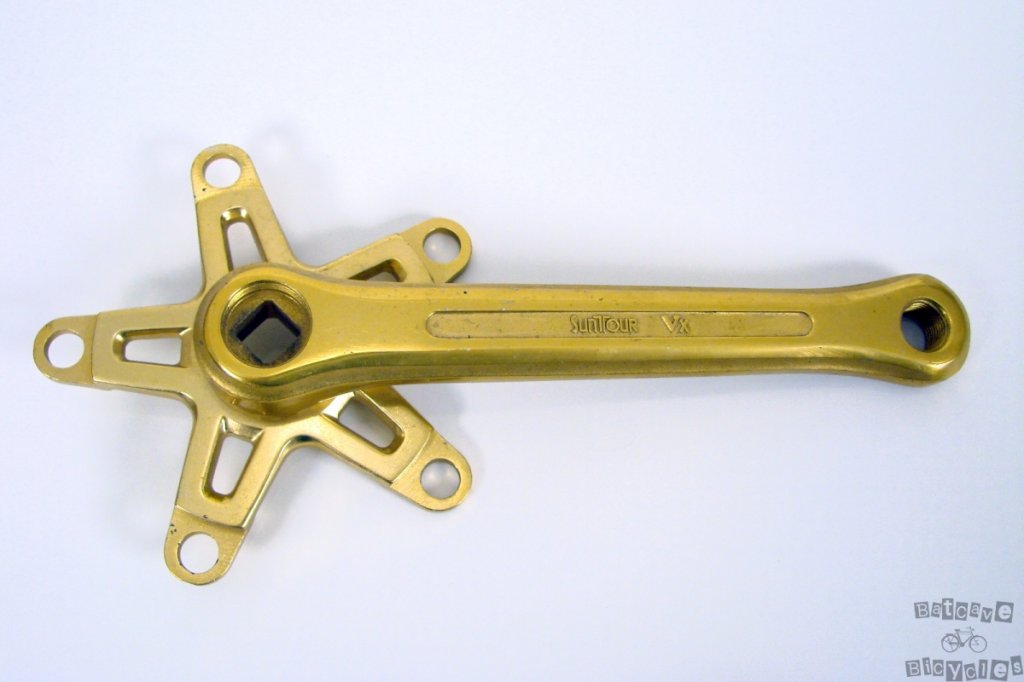 gold annodized suntour crank