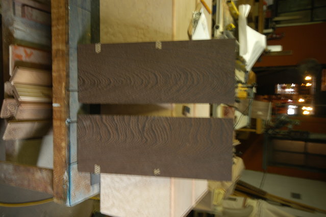 Solid wenge baffles going on birds eye cabs - Prototype cabinet to house Selah custom 2 way (w18/SS AirCirc MTM design).