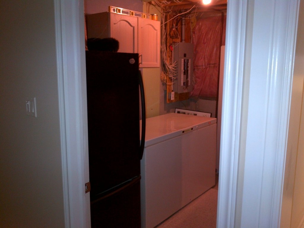 utility room pool fridge side