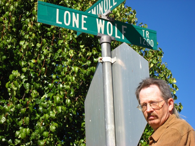 Not everyday the Wolf visits so we named a street in his honor. Lone Wolf Trail is a few blocks from my house. Next time we shoot for Keys to the City.