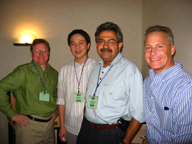 Usher Audio left to right: Carter Tracht, Musik Matters - Paul Chen, Usher Audio - Atul Kanagat & Stan Tracht, Musik Matters