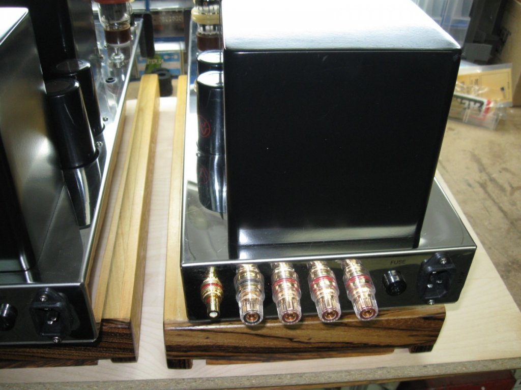 New CMC phono plug and speakers binding posts and IEC AC plug