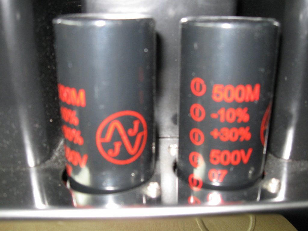 New JJ's 500volts 500uF filter capacitors 6 of them Pi filter.