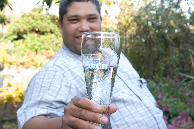 Wes with a glass full of vodka.... well it was really just water.