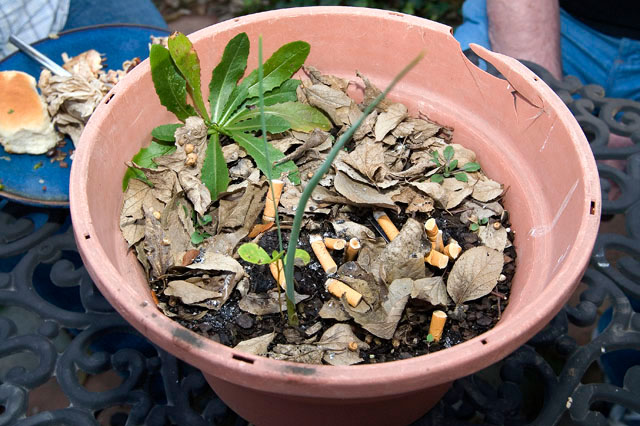 Outdoor ashtray