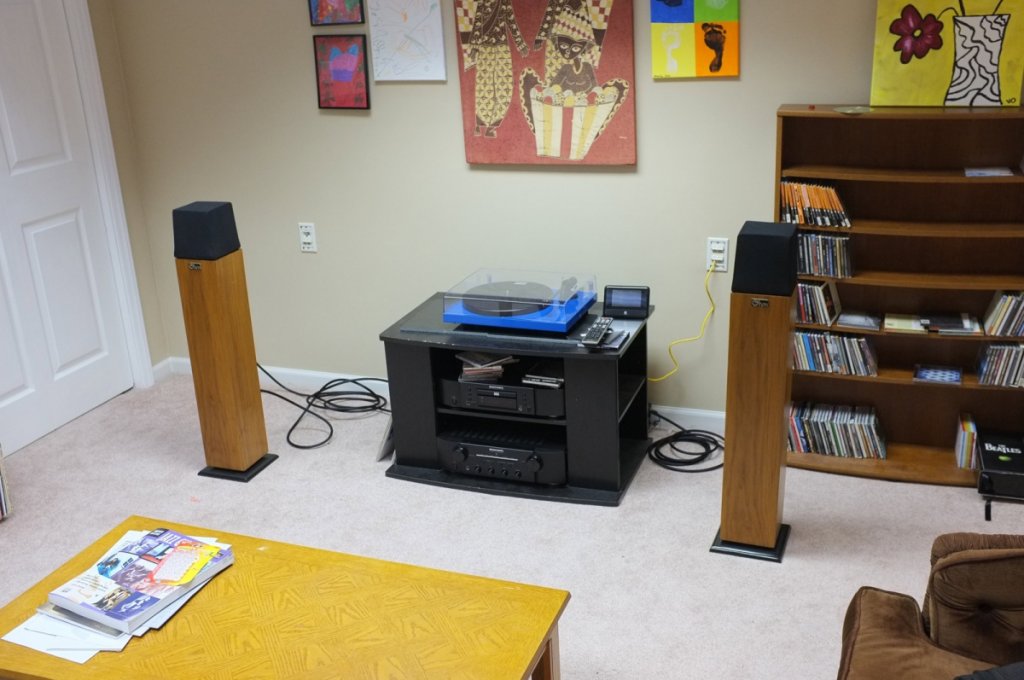 For sale, Ohm Microwalsh Tall - speakers setup in my basement system