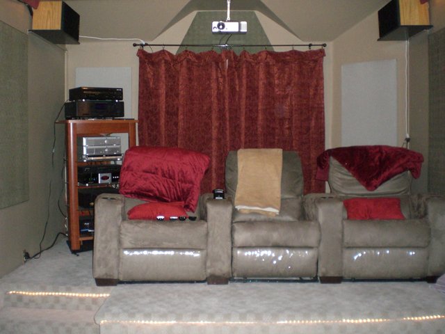Theater chairs and equipment view