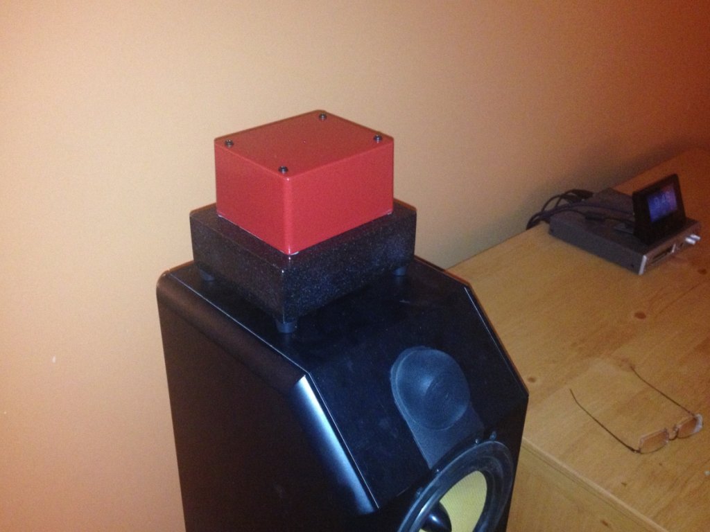 Maraschino on B&W speaker