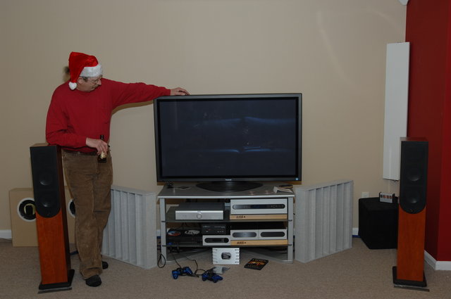 Chris next to the video setup