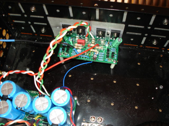 New amp module - Replacement module installed - note Greg's beautiful work including zener mods on front of board.