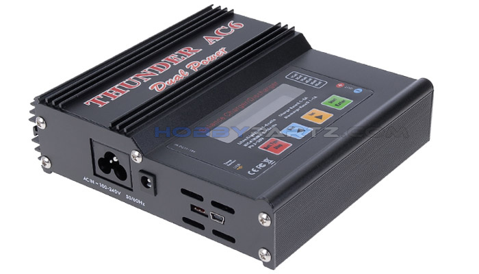 Thunder AC6 balance charger used for charging LiPo batteries (and just about anything else) smartly
