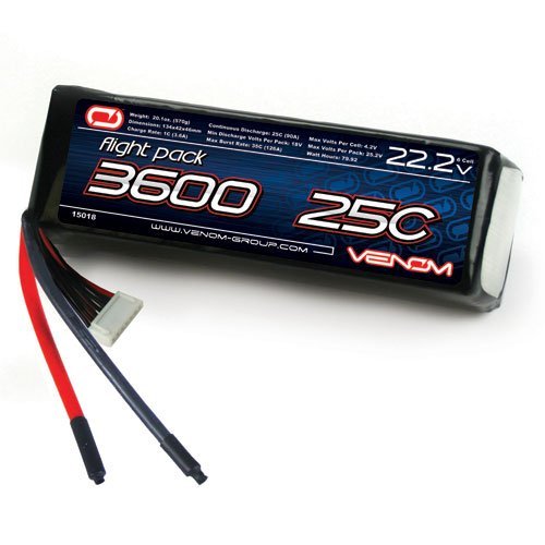 6-cell 3600 mAh LiPo battery