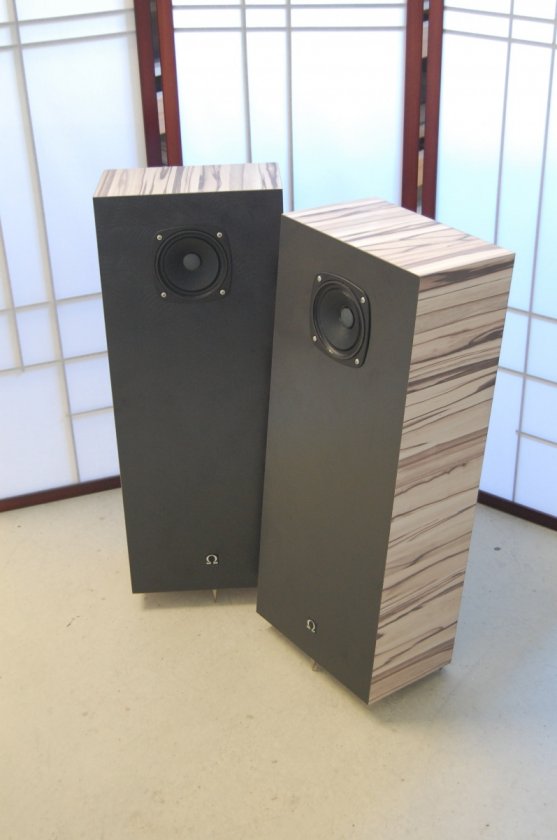 Omega Speakers Super 3 XRS 2 tone EKO Spalted Surf/ Black
