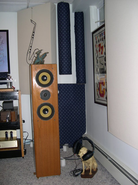 New GIK panels at the first reflection points really helped define the soundstage in my new basement room. Hanging one in the front corner and on the rear wall behind the listening chair helped tame the unruly bass humps I found there too. Sounds good now, as Nipper will attest.