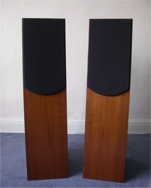Aksonic fronts clothed - Aksonics constructed using 18mm Plywood with Teak veneer