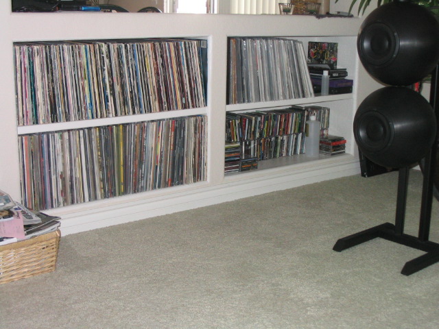 Software - Library consists of about 500 LPs, 75 SACDs, and 1,500 CDs. All but my favorite CDs are stored in a closet. Vinyl collecting started from scratch about 9 years ago. I had sold off my entire 1,500 LP collection back in the 80's and had to start all over. Huge mistake!!!

Listening is about 75% vinyl, 15% SACD and 10% CD. I'm addicted to buying LPs from Acoustic Sounds and Music Direct.
