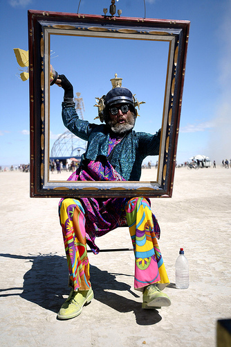 Scary German Guy - Burning man pic by Brian Schultz