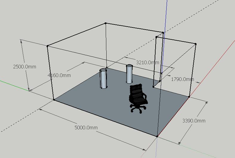 Room Drawing, chair is facing the wrong way !