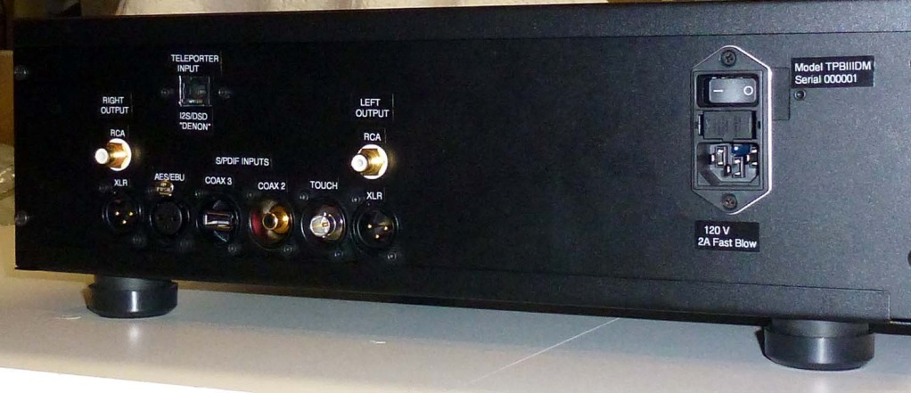 I used a Twisted Pear Legato I/V board for output. I get discrete balanced out, RCA out and headphone out. Inputs, S/PDIF, USB to I2S and a Twisted Pear Teleporter transmits and receives I2S (CD) and DSD (SACD) from a modded Denon 3910.