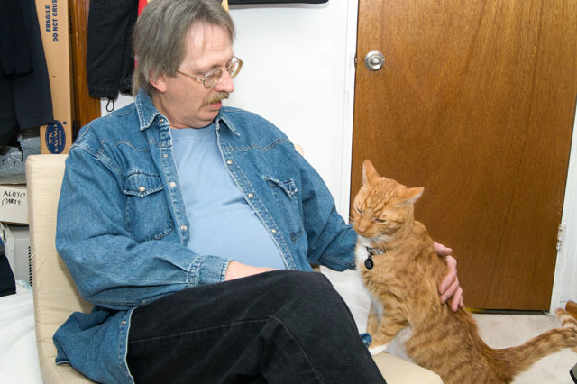 Mr. Bubble seems to like Chris a lot.