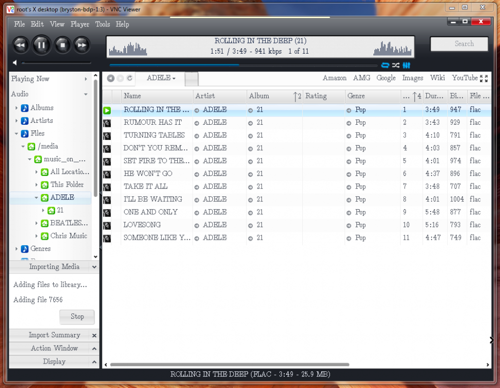 jRiver's Media Center 19 running on BDP